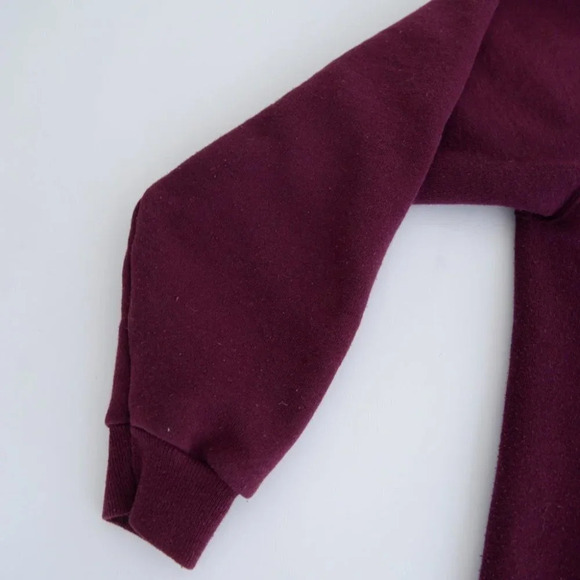 Vintage Hanes Activewear Maroon Zip Up Hoodie w/ Florida Palm Tree Ocean View M - Picture 8 of 11